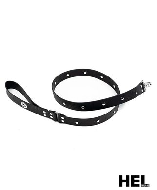 HEL Milano Leather Rivet Leash - Black