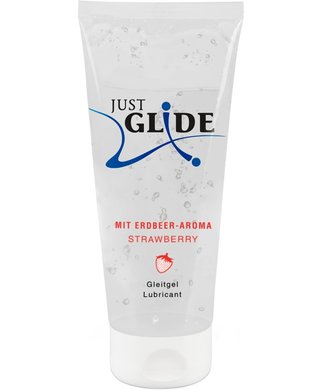 Just Glide braškių kvapo lubrikantas (50 / 200 ml) - 200 ml