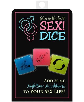 Kheper Games Glow in the Dark Sex Dice - Multicolor