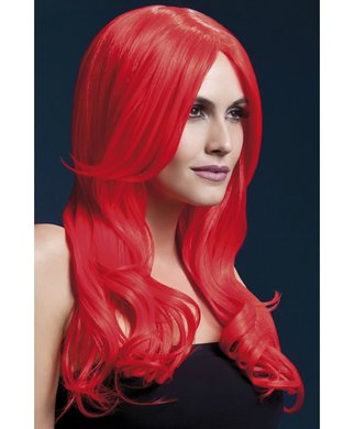 Fever Khloe perukas - Ryškiai raudona