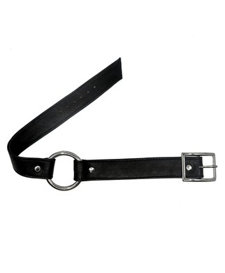 SexyStyle black leather choker - Sidabro spalva