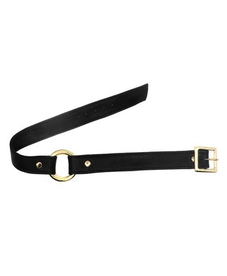 SexyStyle black leather choker - Aukso spalva