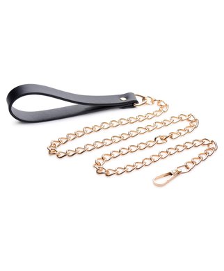 Master Series Leashed Lover Chain Leash - Gold coloured