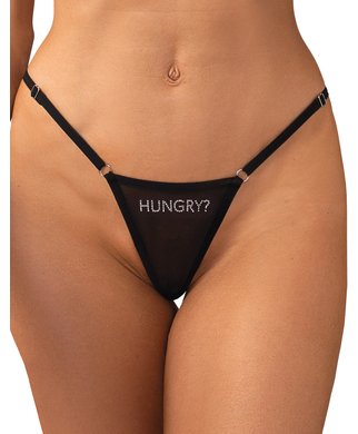 Obsessive musta stringit Hungry? - S/M