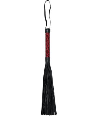 Ouch! flogger with embossed burgundy handle - Burgundy