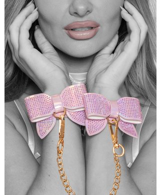 Ouch! Paris kajdanki ze sztucznej skóry - Różowy