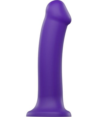 Strap On Me Violetinis Dual Density Bendable silikoninis dildo - XL