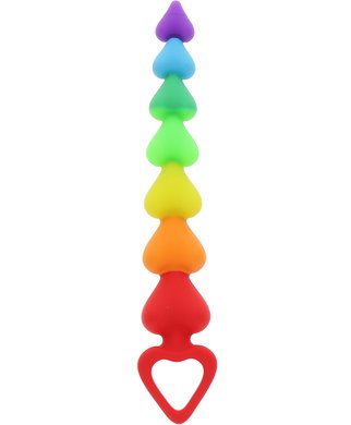 TOYJOY Rainbow Heart anālā virtene - Daudzkrāsains