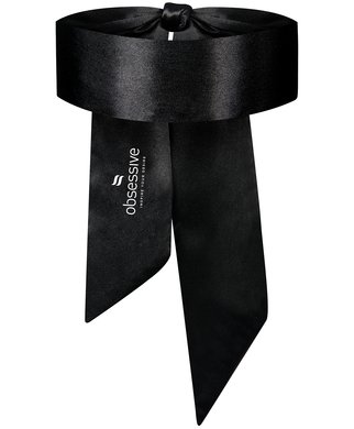 Obsessive black ribbon blindfold - Black