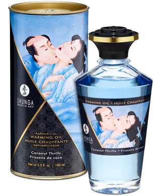 Shunga soojendav massaažiõli afrodisiaakumite 100 ml - Coconut Thrills