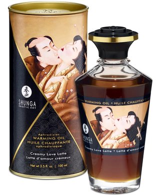 Shunga soojendav massaažiõli afrodisiaakumite 100 ml - Creamy Love Latte