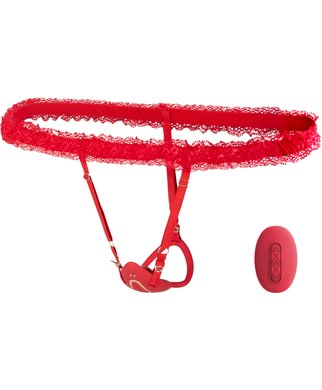 You2Toys Remote-controlled Vibrating G-String - Red