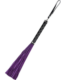 Let's Play purple suede flogger